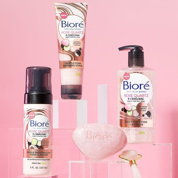 biore rose quartz foam cleanser